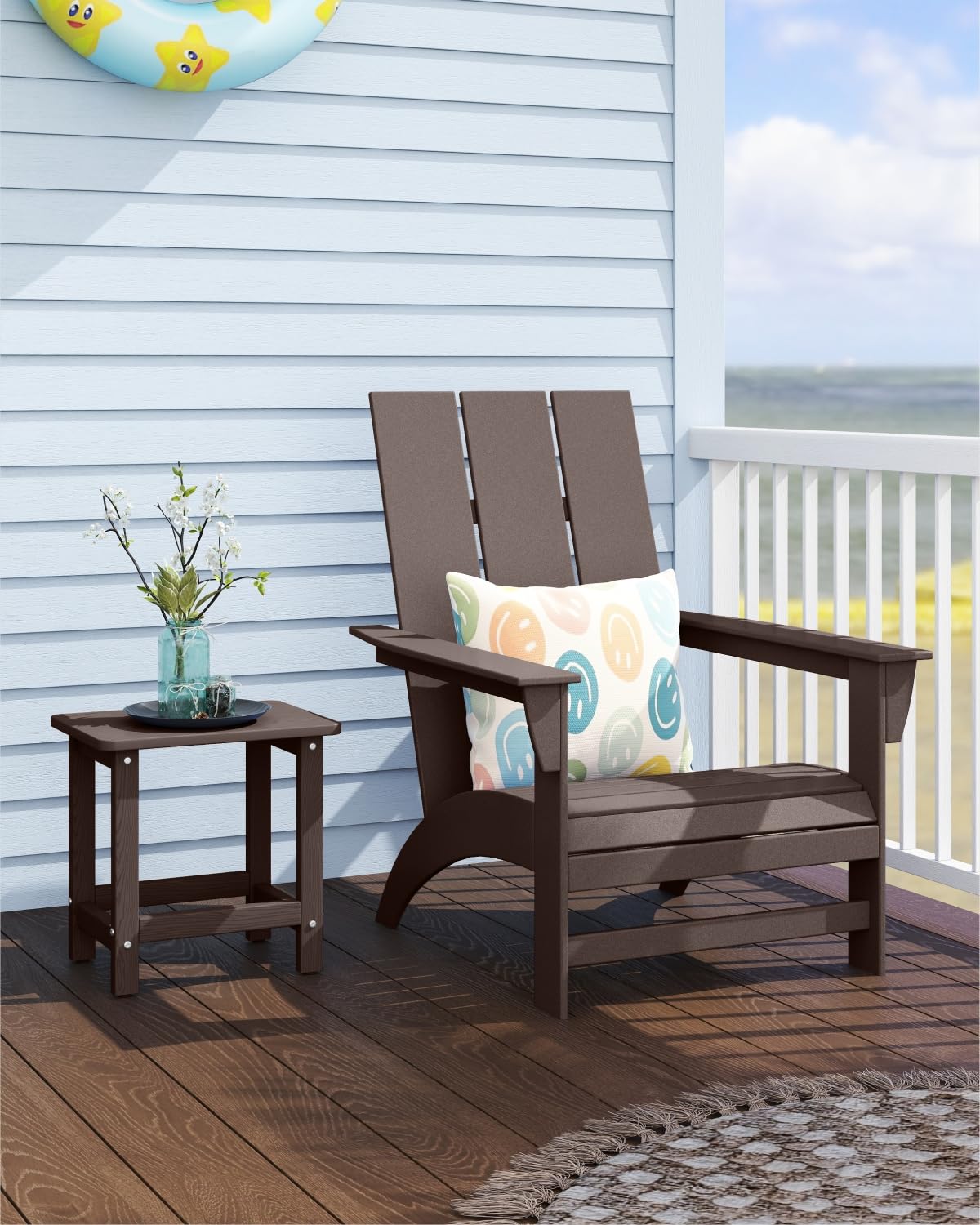 Set of 2 HDPE Outdoor Side Table Y6120