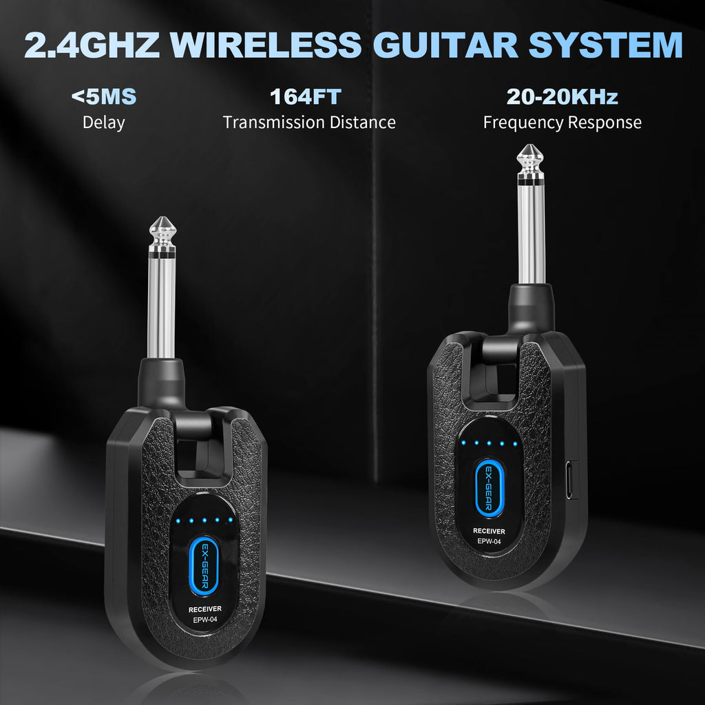 Wireless Guitar System 2.4GHz for Electric Guitar Bass B257