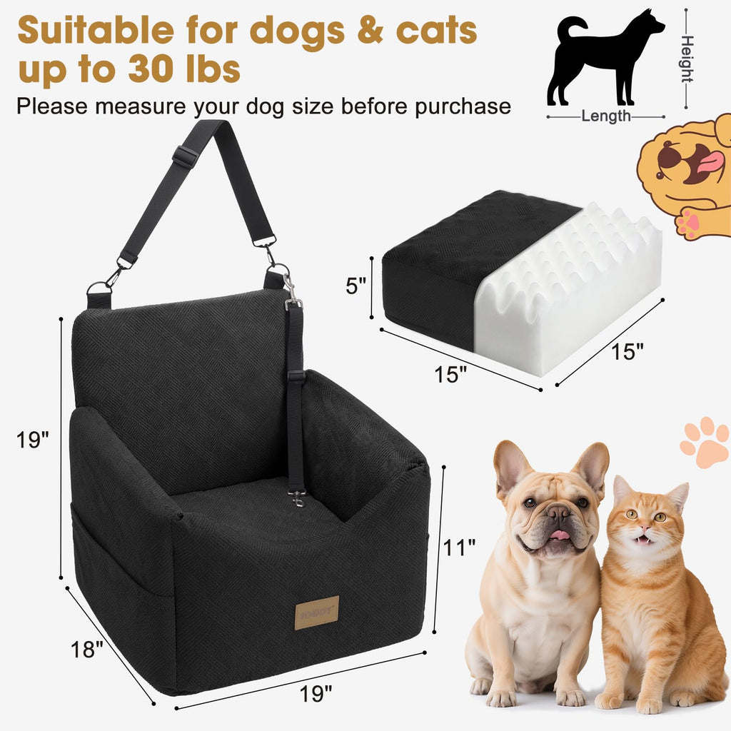 Dog Car Seat with Detachable Washable Cover and Cushion X4186