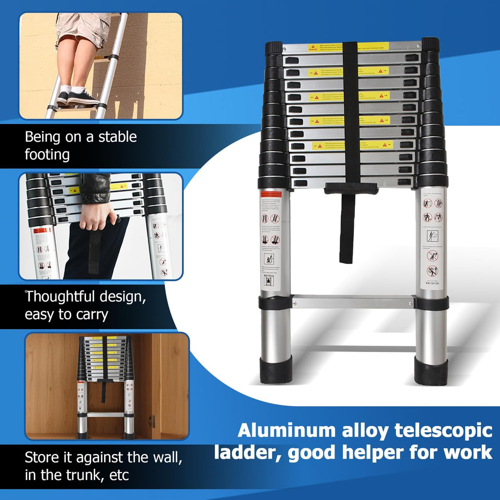 12.5 FT Aluminum Telescoping Ladder T52181