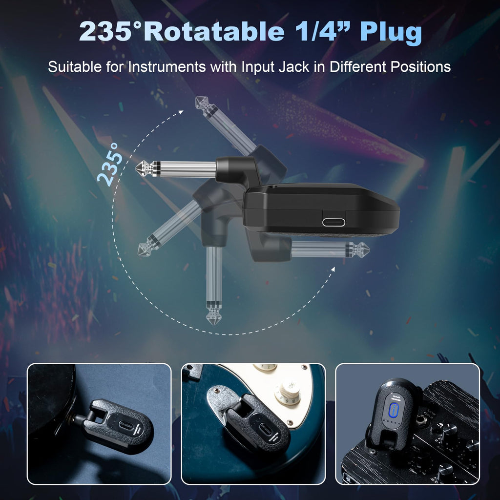 Wireless Guitar System 2.4GHz for Electric Guitar Bass B257