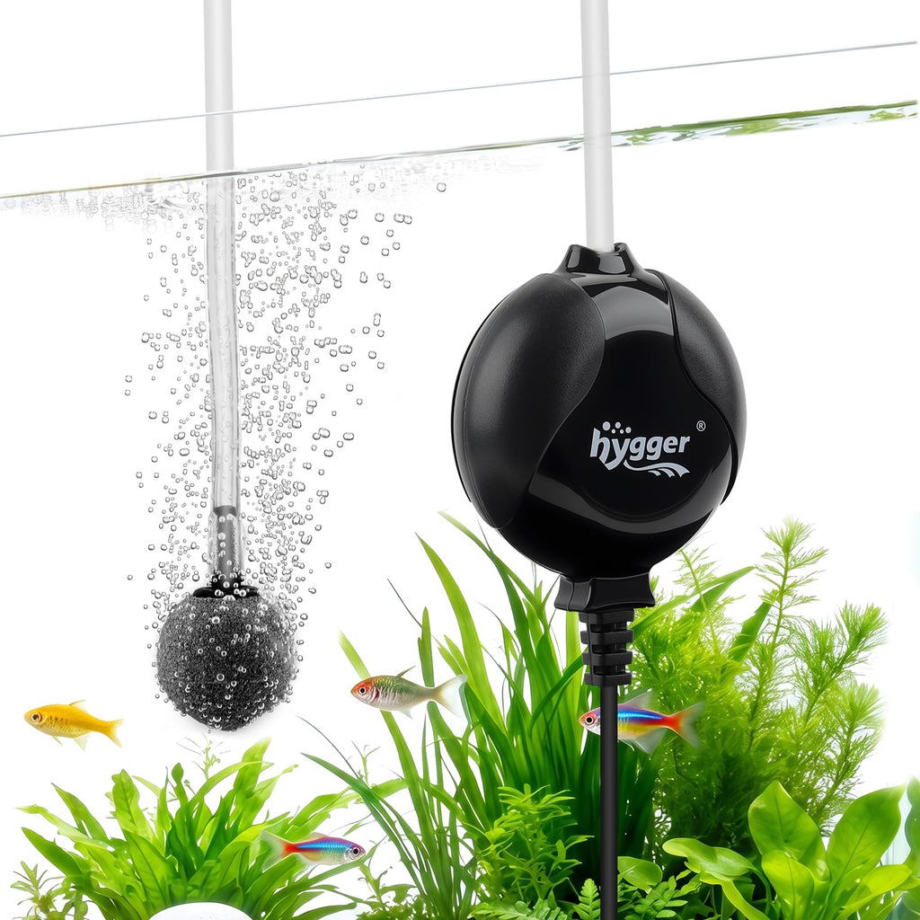 Quiet Mini Aquarium Air Pump 1.5 Watt with Air Stone Black Z6442