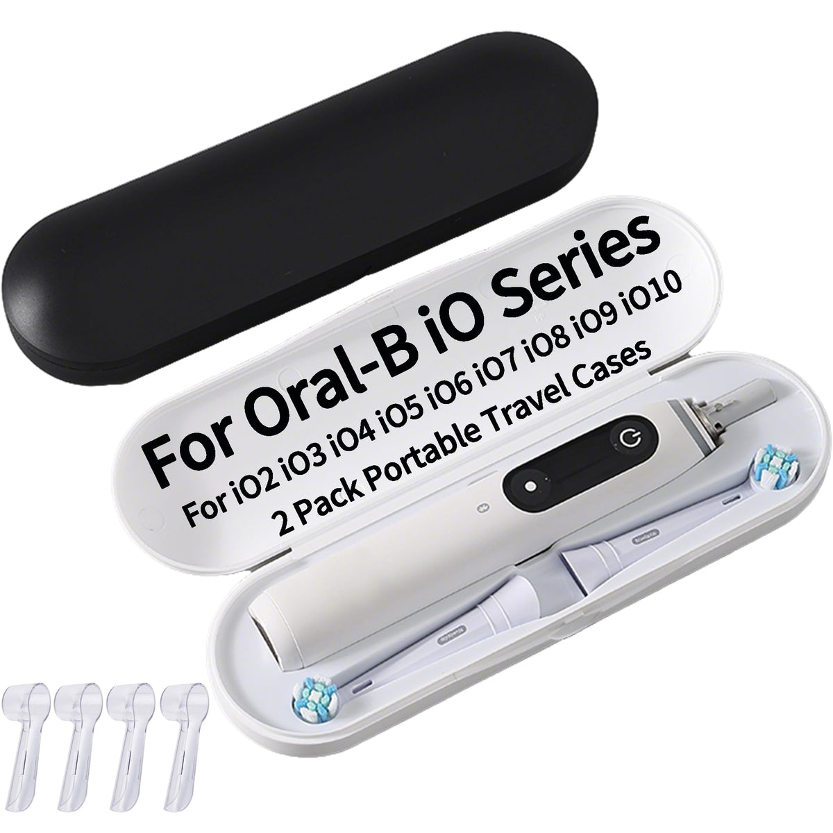 2 Pack Plastic Electric Toothbrush Travel Case I76387