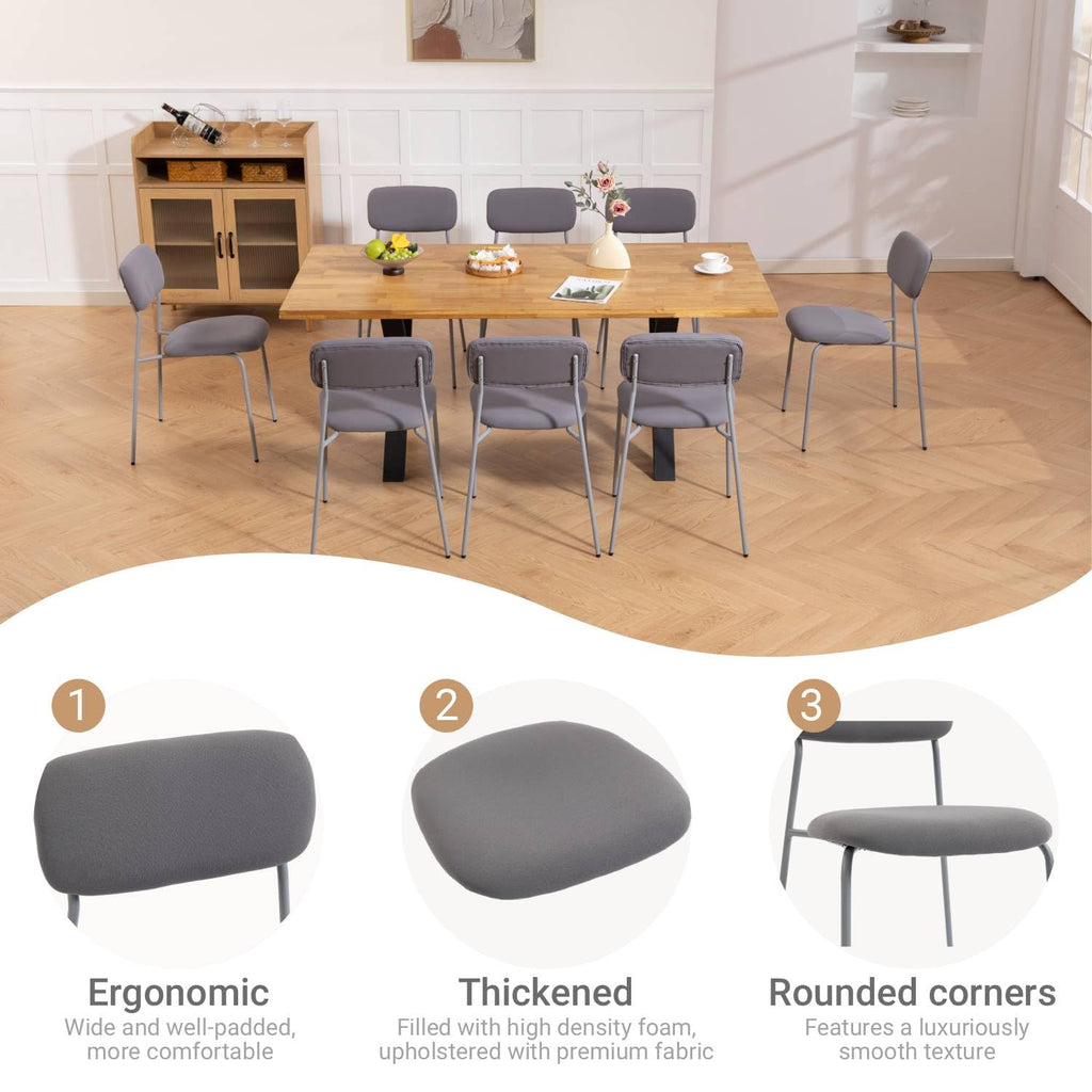 Grey Padded Stackable Chairs Set of 4 X48465