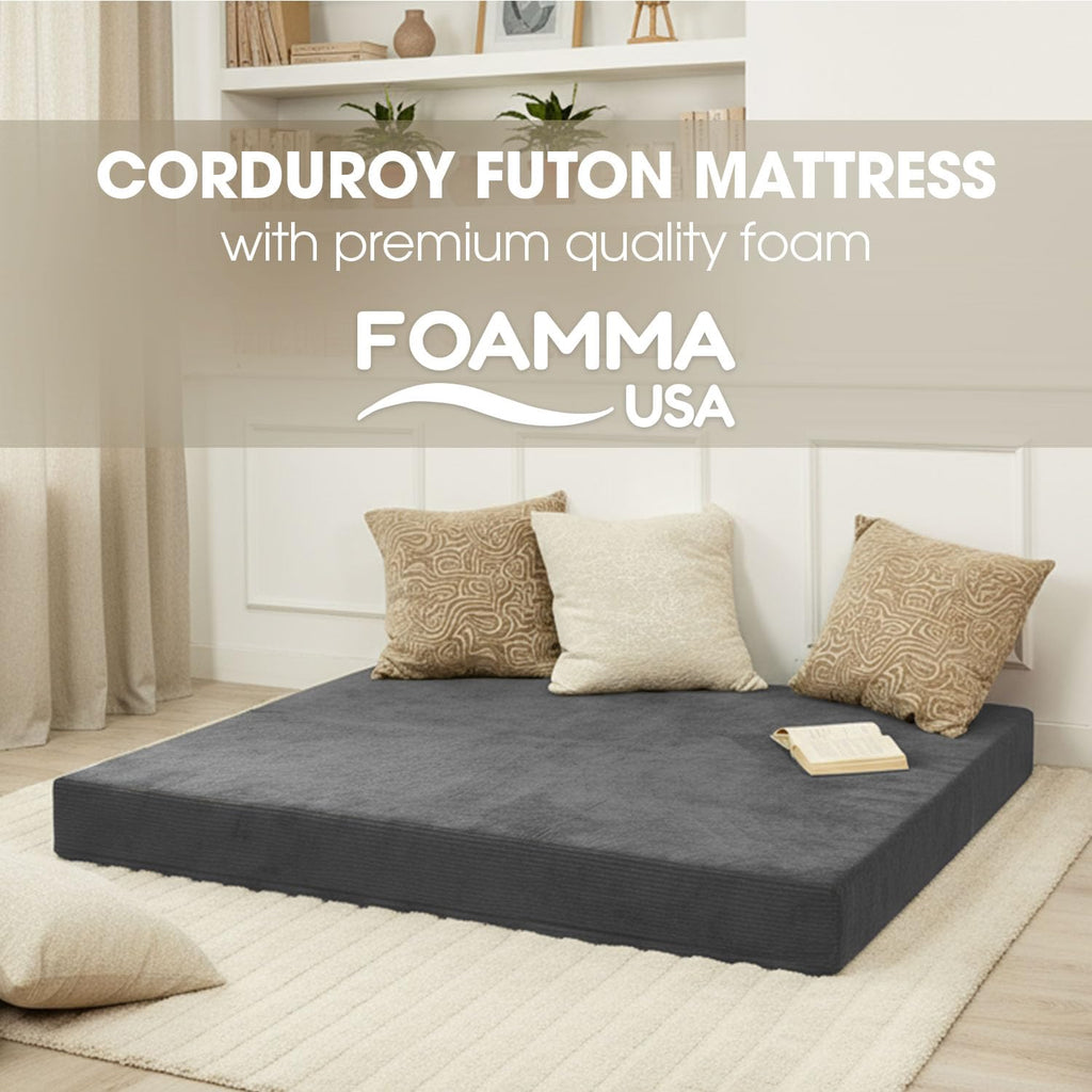 6-Inch Memory Foam Futon Mattress with Removable Cover R299725