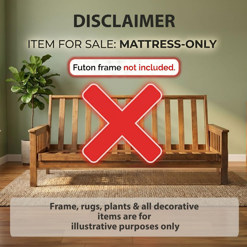 6-Inch Memory Foam Futon Mattress with Removable Cover R299725