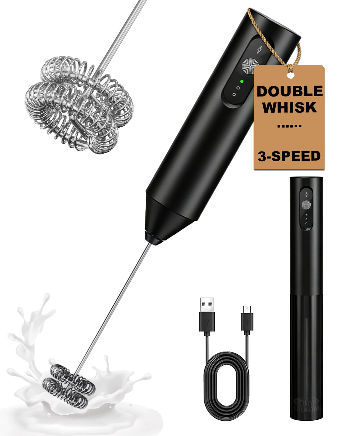 Rechargeable Handheld Milk Frother A849