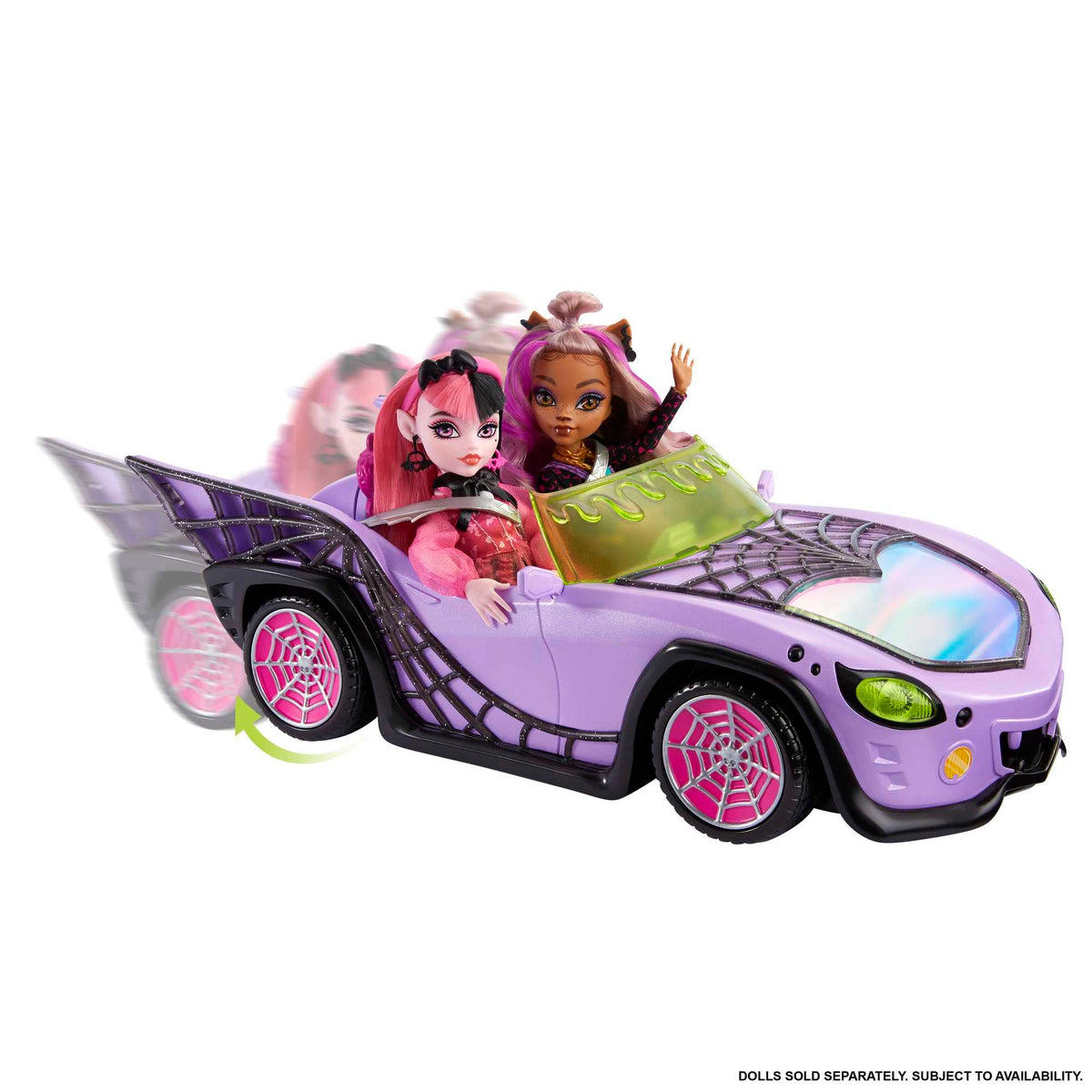 Purple Convertible Toy Car with Spiderweb Details K933