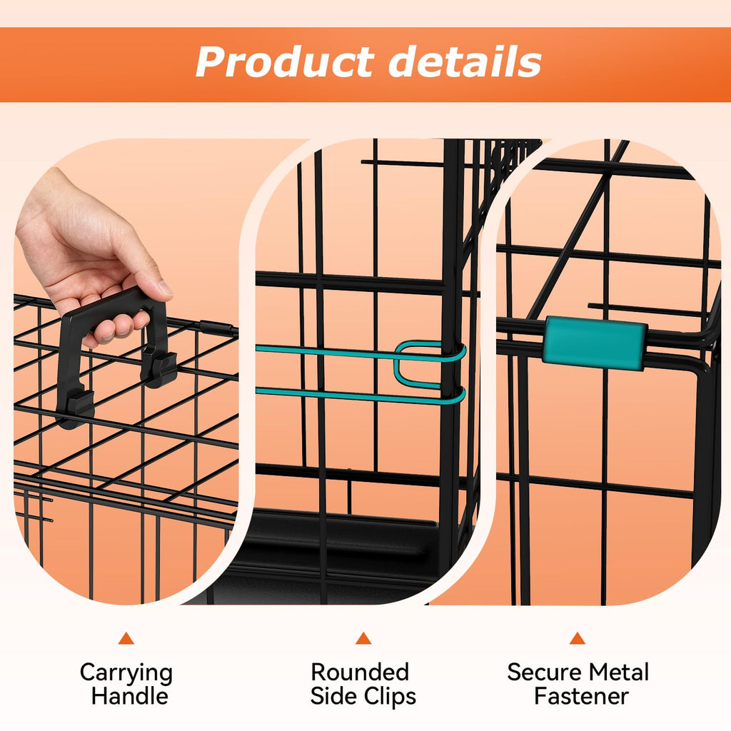 24" Foldable Metal Dog Crate E294789