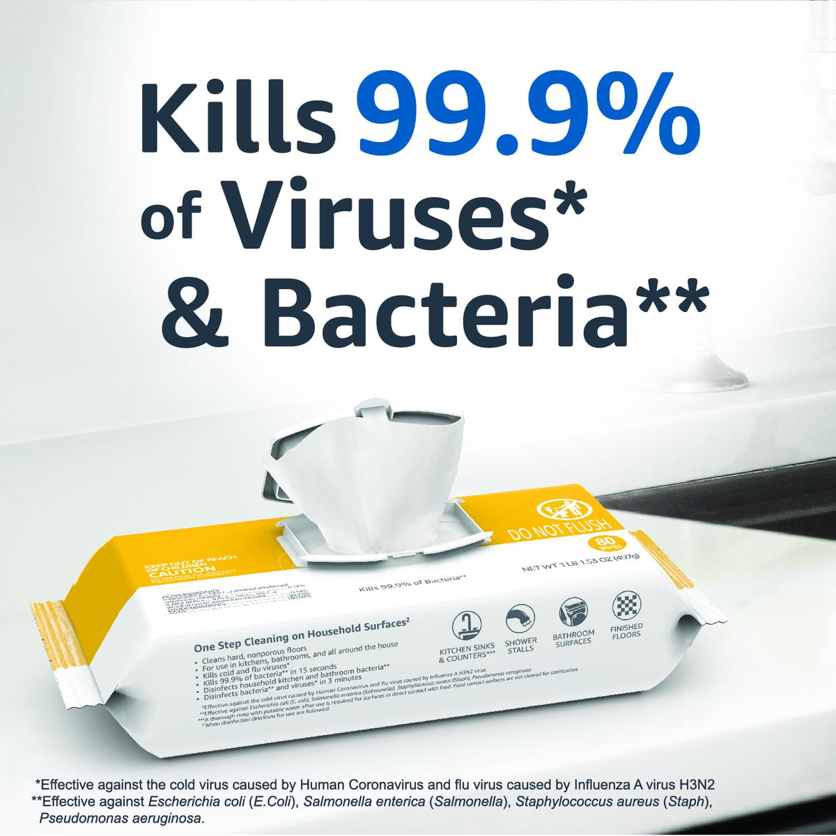 Lemon & Fresh Air Scent Multi-Surface Disinfecting Wipes 320 Count G597297