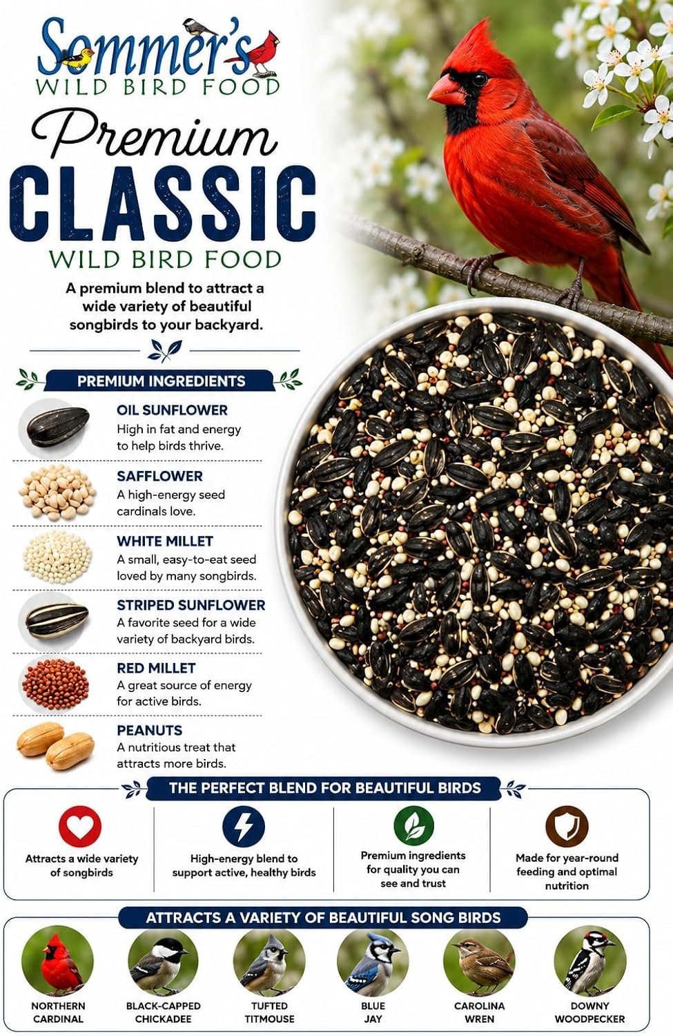 Wild Bird Seed 20 lb Sunflower Blend E48518