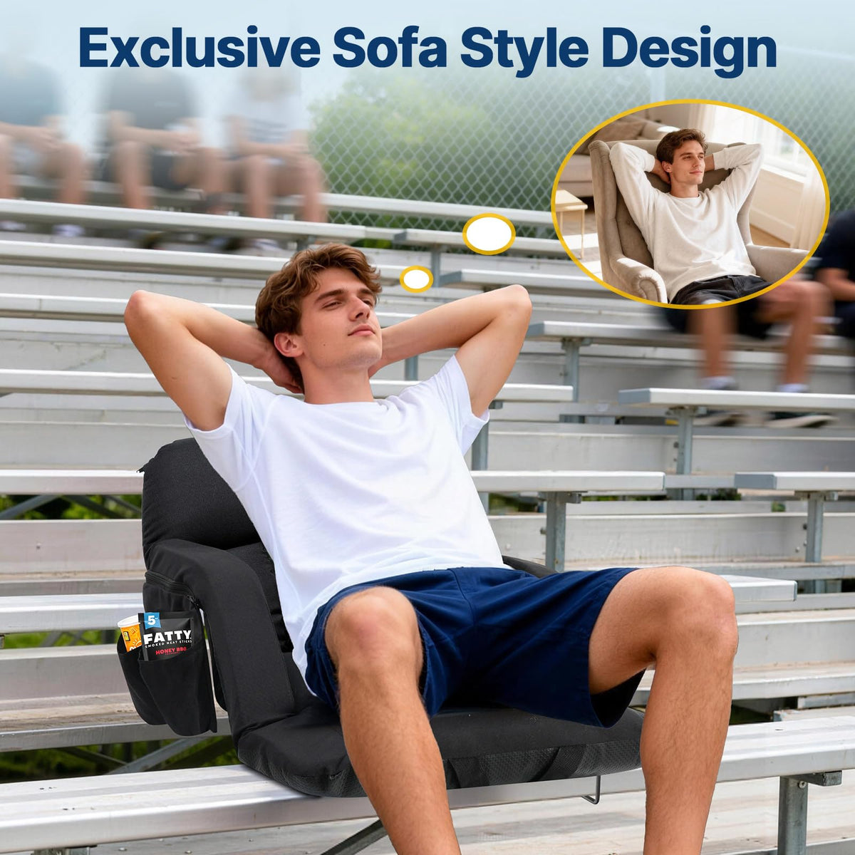 25'' Stadium Seat with Back Support, 2pcs K213