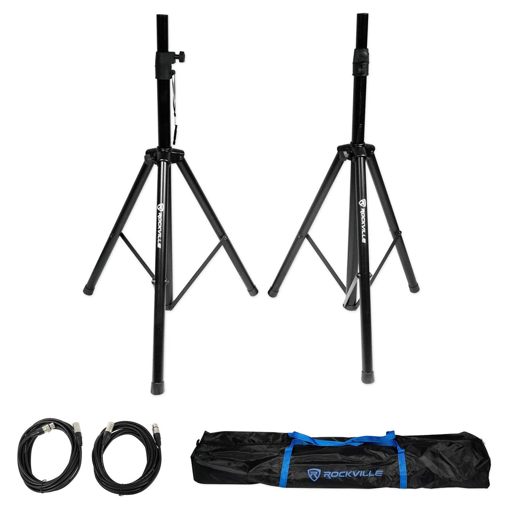 15" Powered Active DJ PA Speaker Pair with Stands Y7293