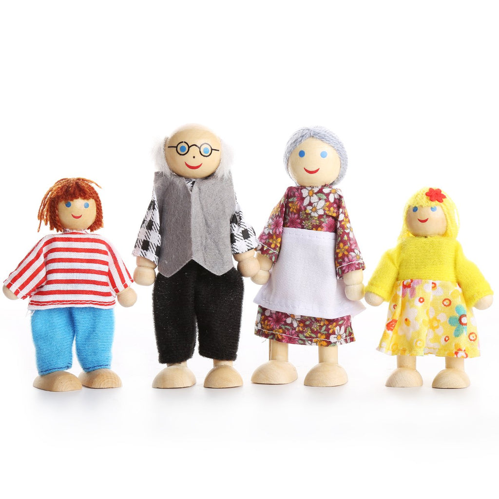 Dollhouse Figures Set of 7 with Dog B60478