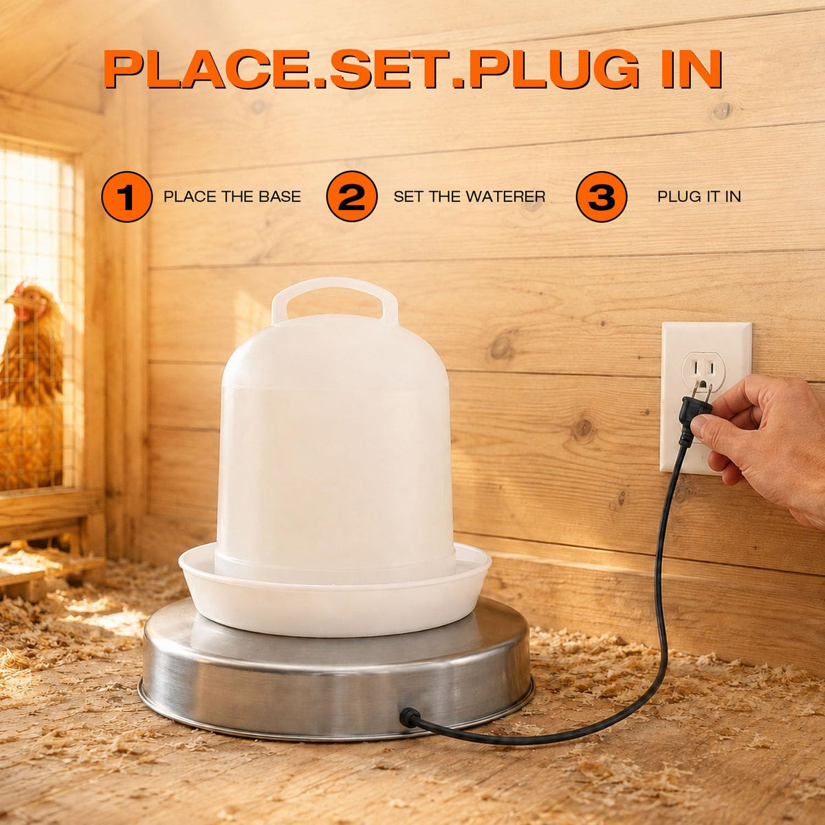 Heated Chicken Waterer 13 Inches T974