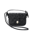 Genuine Leather Floral Embossed Crossbody Bag H294