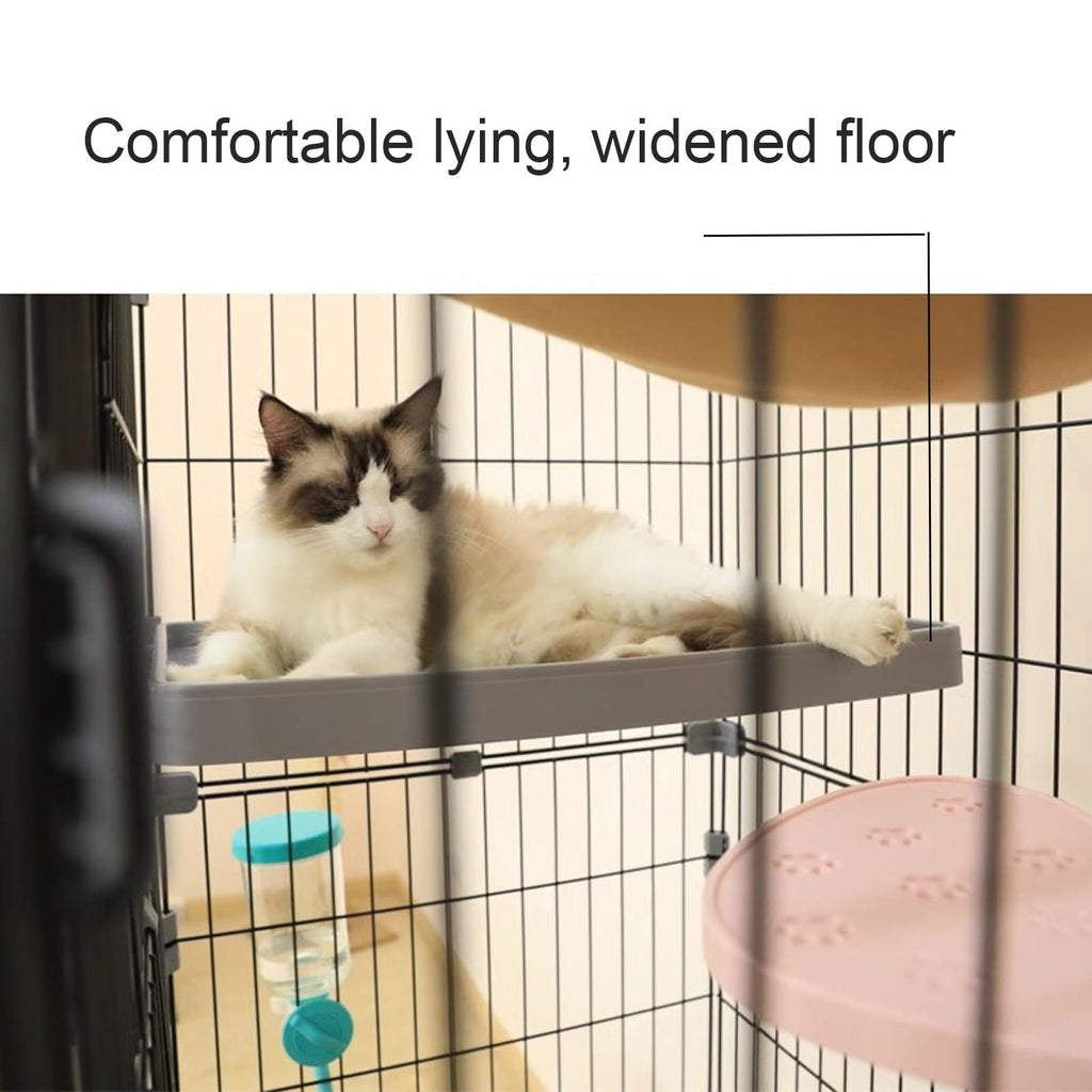 Foldable 4 Tier Detachable Cat Cage with Hammock H9020