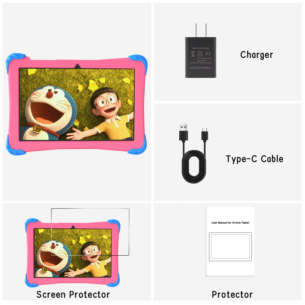 10 inch Android 14 Kids Tablet with Case Z27121