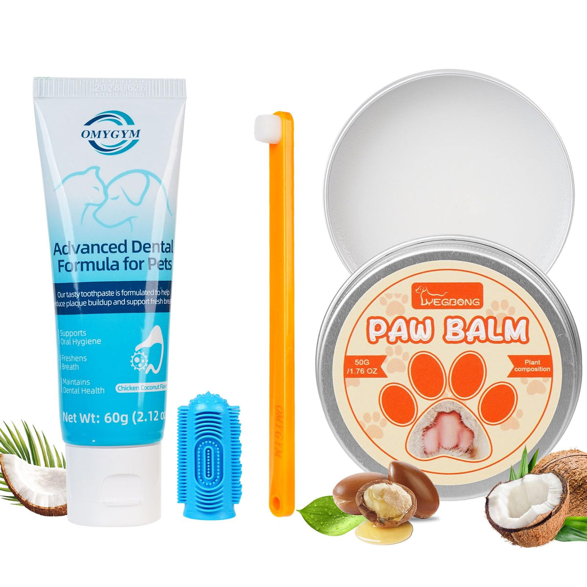 Coconut Chicken Flavor Dog Toothpaste with Toothbrush Kit 2.1oz M65259