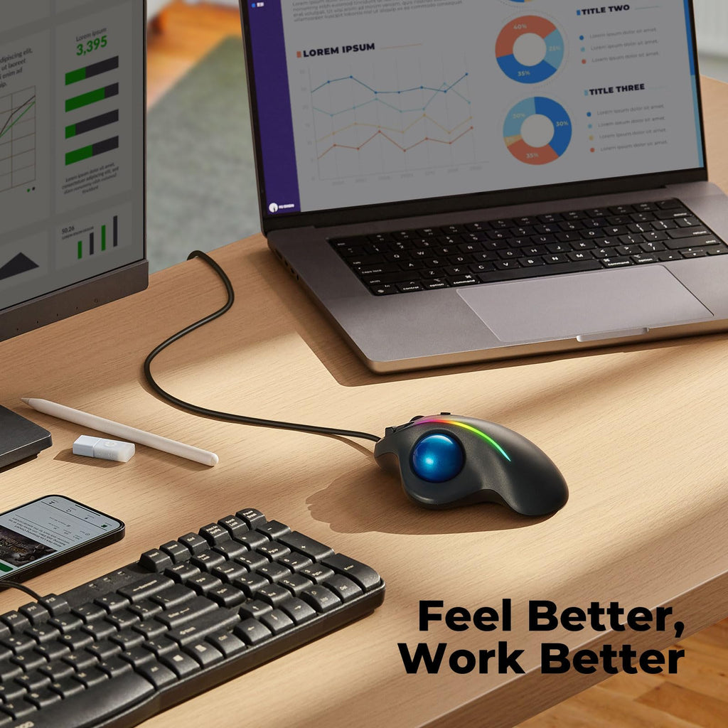 Ergonomic Trackball Mouse D3392