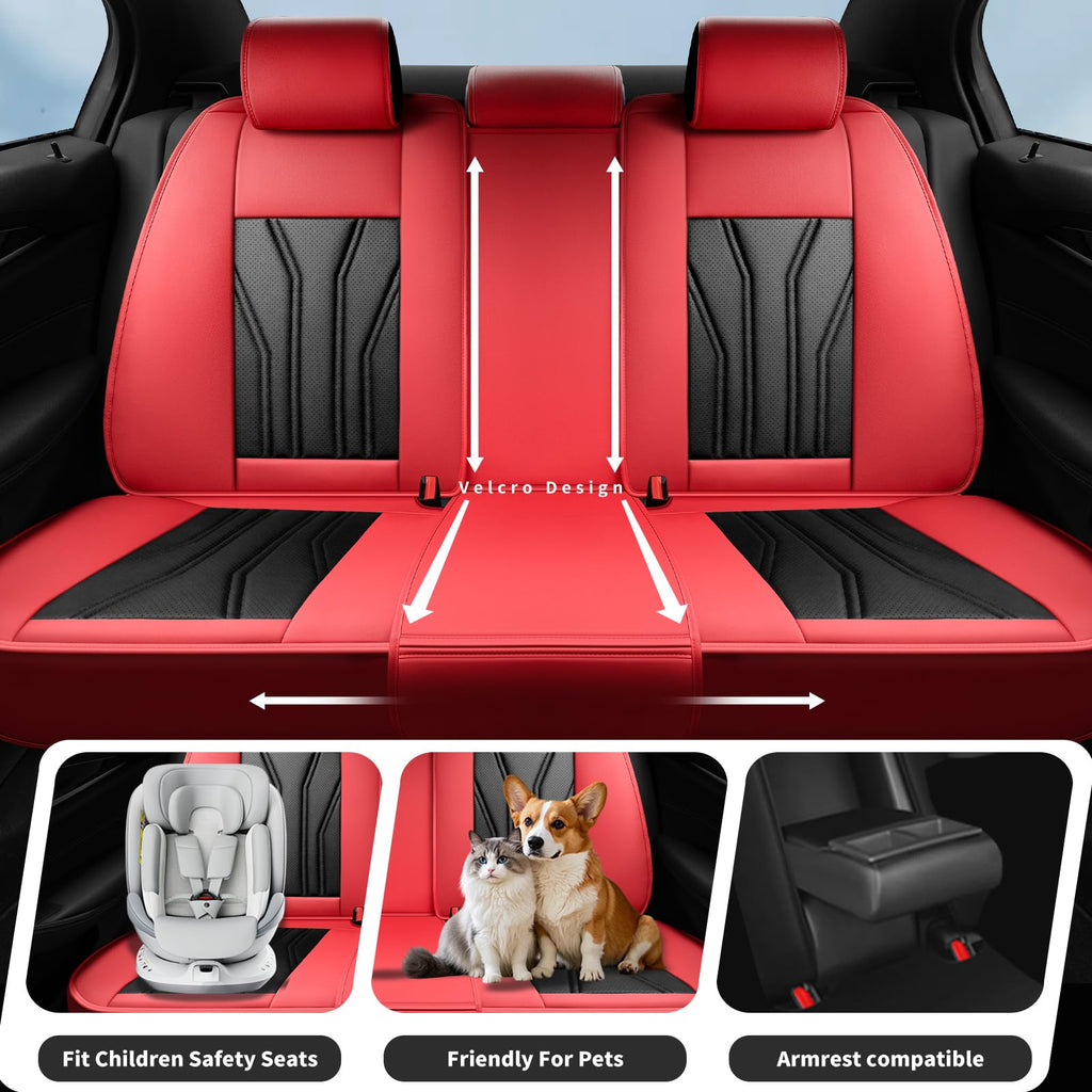 Red & Black Car Seat Covers F103