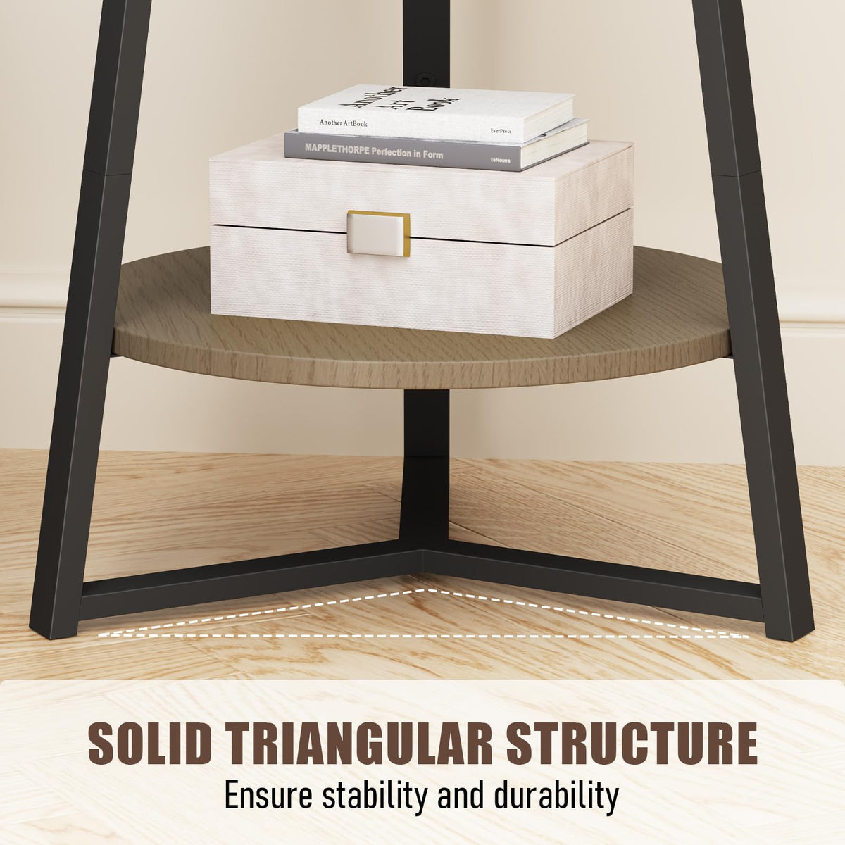 Round 2 Tier End Table with Storage Shelf G531