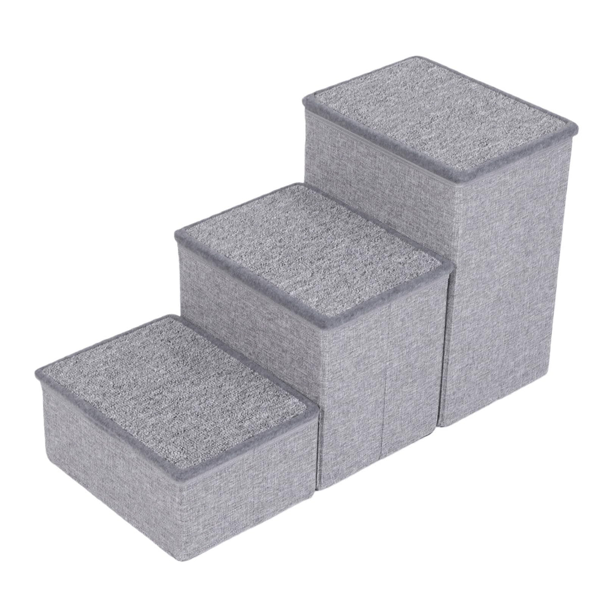 Foldable 3 Step Dog Stairs with Storage Y4619