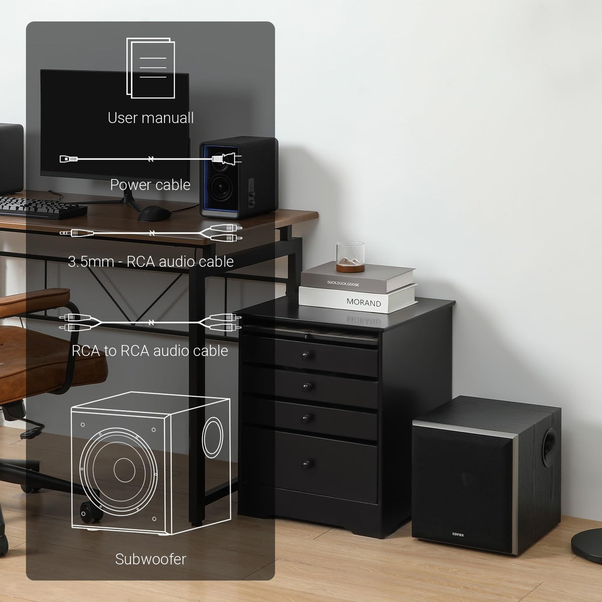 Powered Subwoofer with 8 inch Driver Y76065