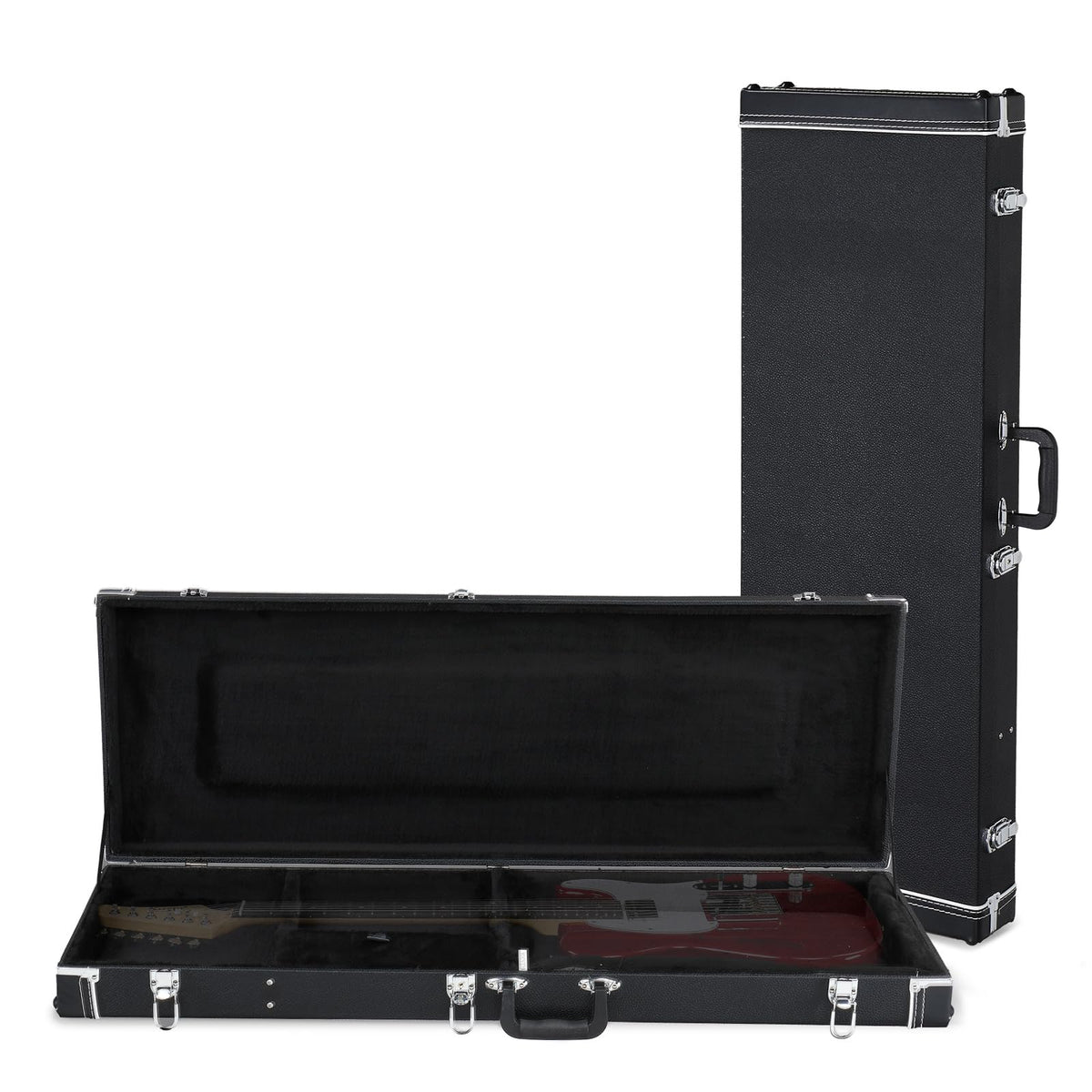39-Inch Electric Guitar Hard Case with Thickened Padding, Black H240924
