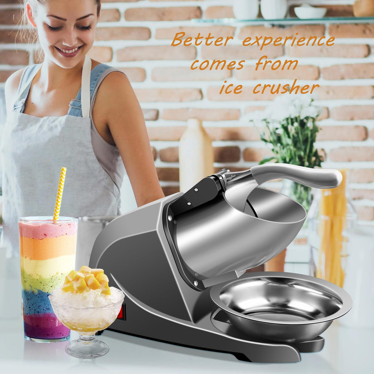 Ice Shaver Machine with Ice Tray K315