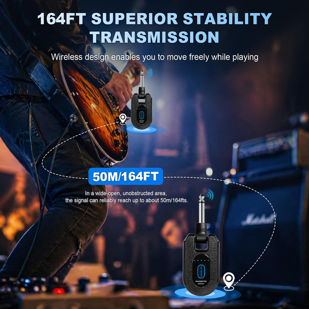 Wireless Guitar System 2.4GHz for Electric Guitar Bass B257