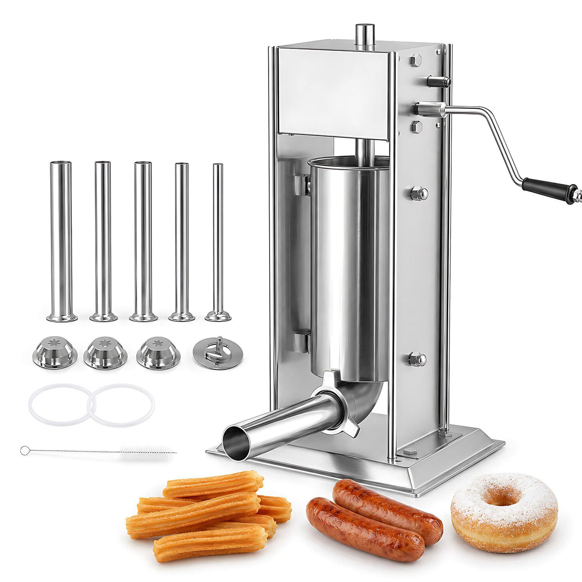 Vertical Manual Churro Extruder with 6-Shape Nozzle Kit S4292