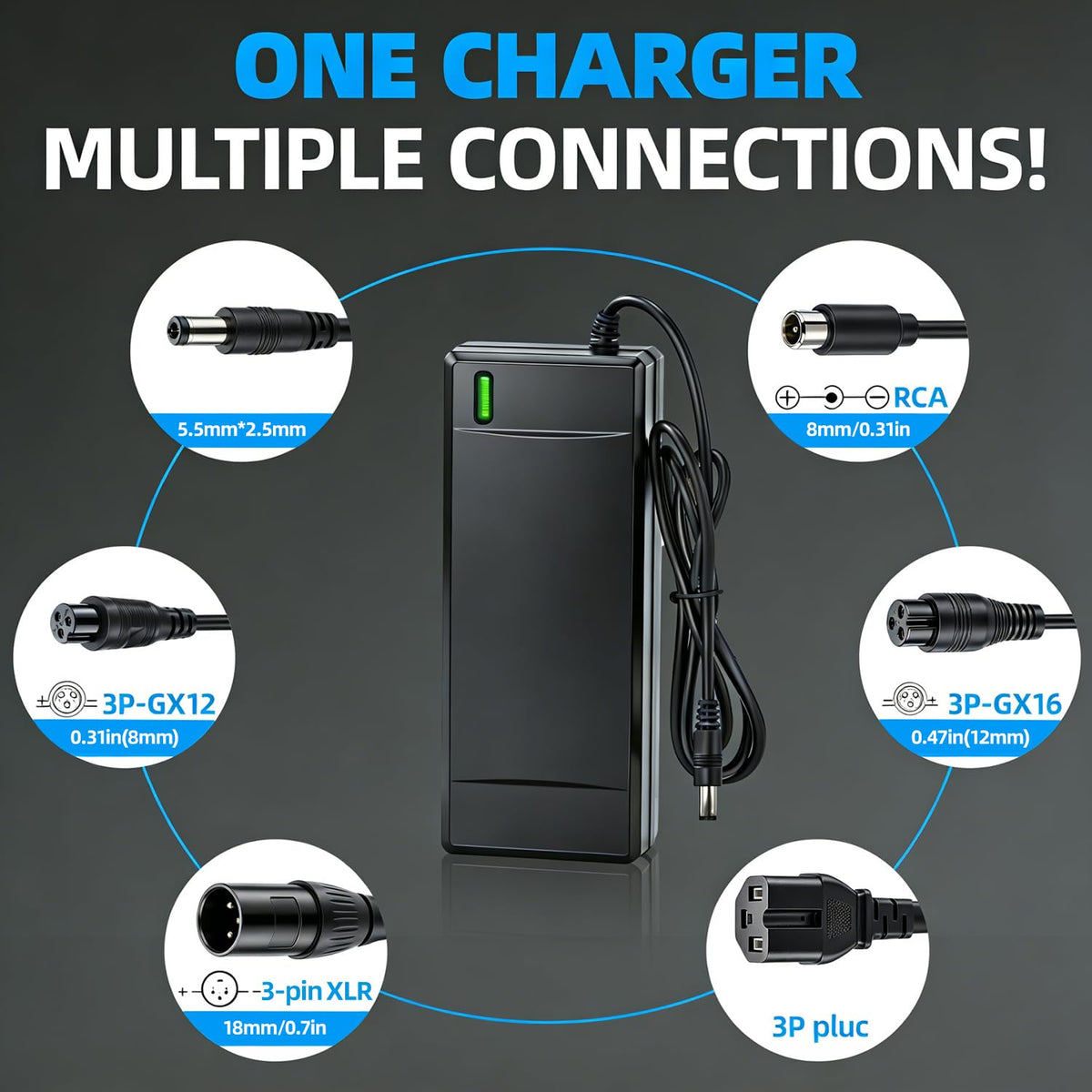 54.6V 2A Electric Bike Charger D183