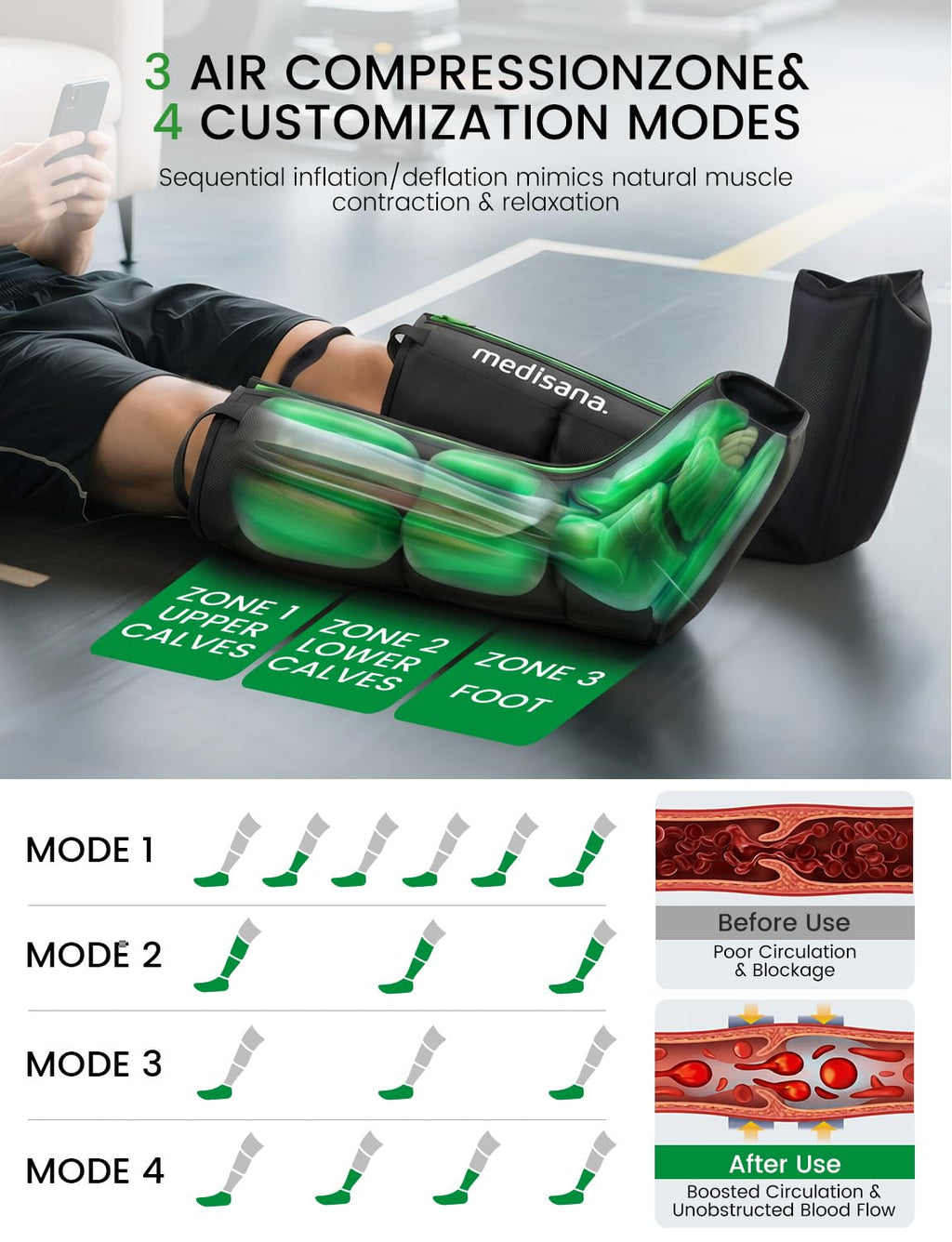 Leg Compression Massager with Heat X117664