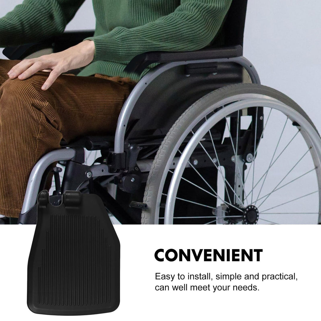 Black Plastic Wheelchair Footplates Replacement Pair Y2803