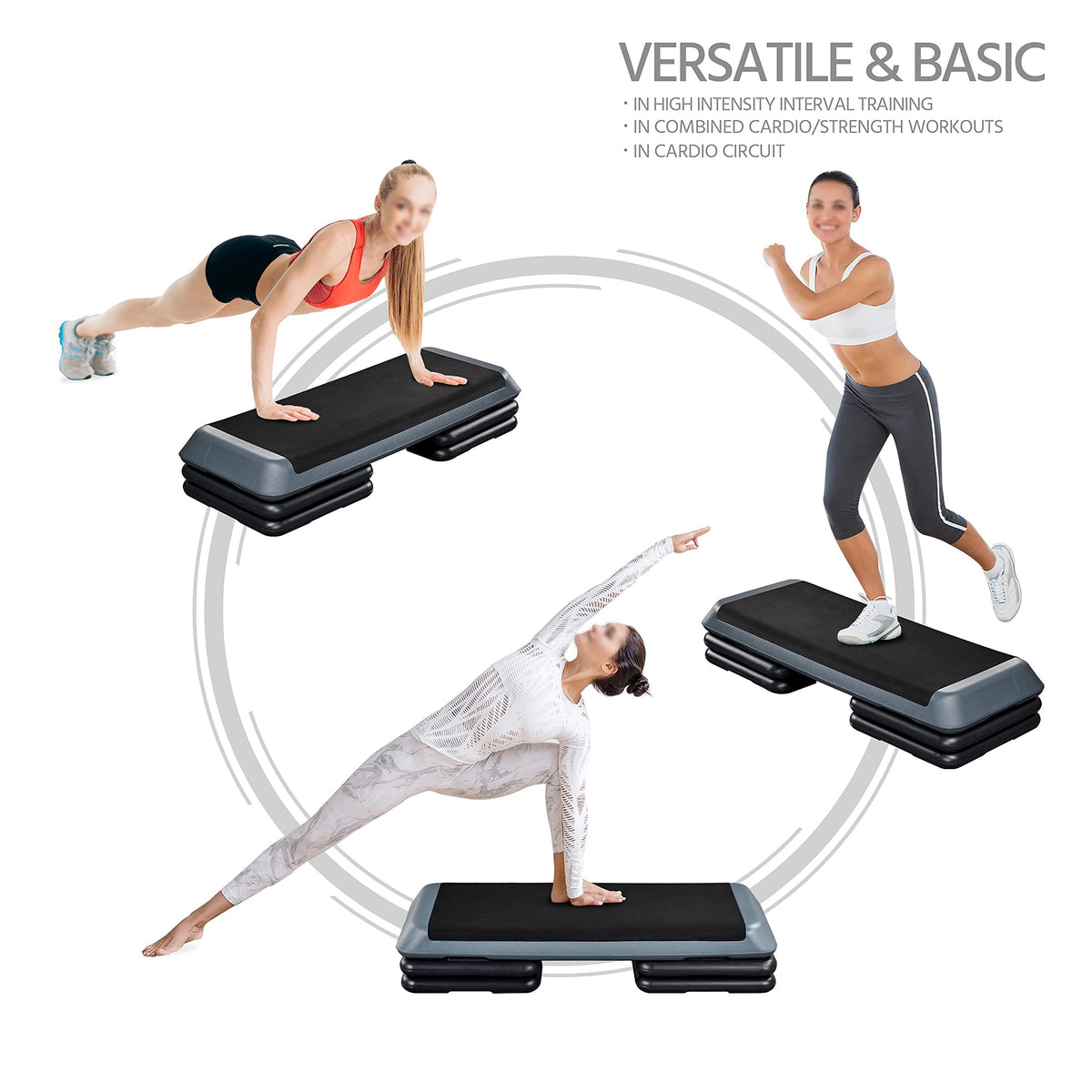 43in 3-Level Adjustable Aerobic Step Platform G28330