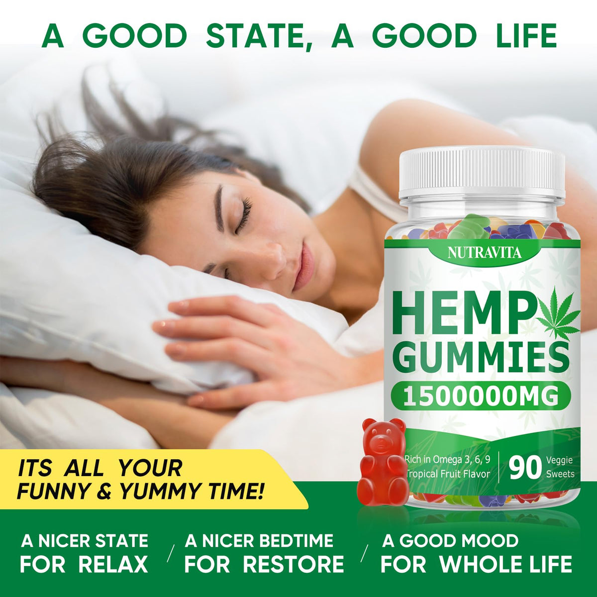 Hemp Gummies 90 Gummies V25839