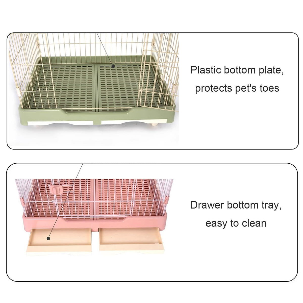 Foldable 4 Tier Detachable Cat Cage with Hammock H9020