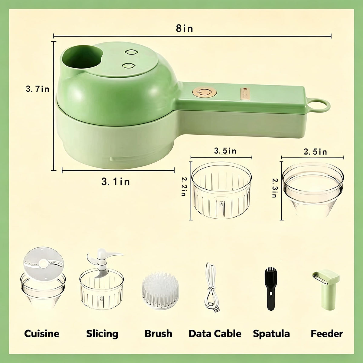 5-in-1 Electric Food Chopper and Slicer B719