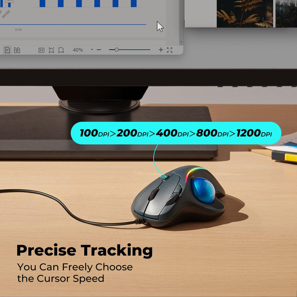 Ergonomic Trackball Mouse D3392