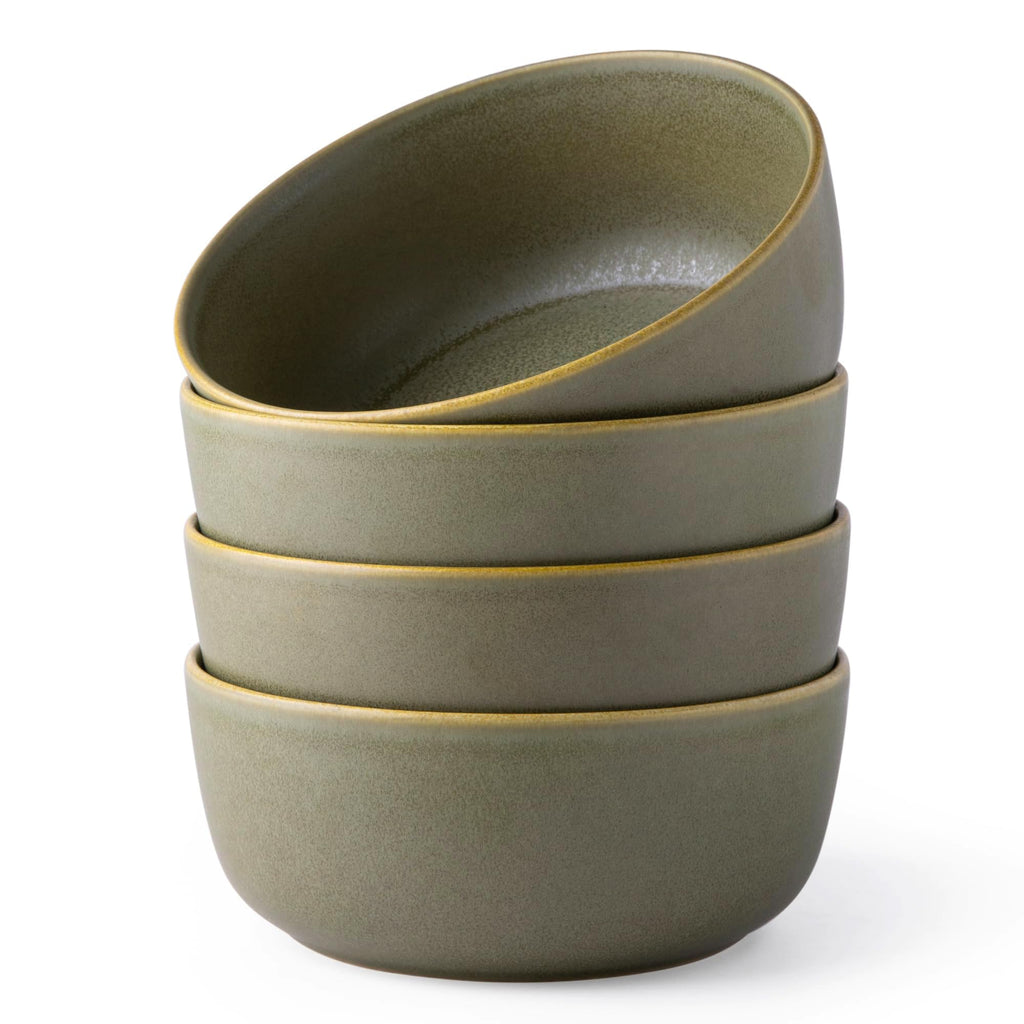 Stoneware Cereal Bowls Set of 4, 26oz Ceramic Bowls O915786