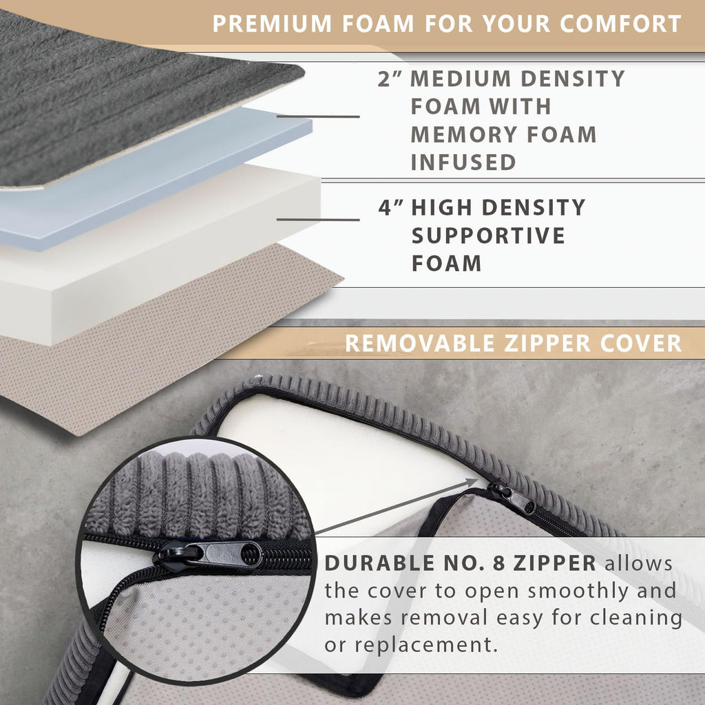6-Inch Memory Foam Futon Mattress with Removable Cover R299725