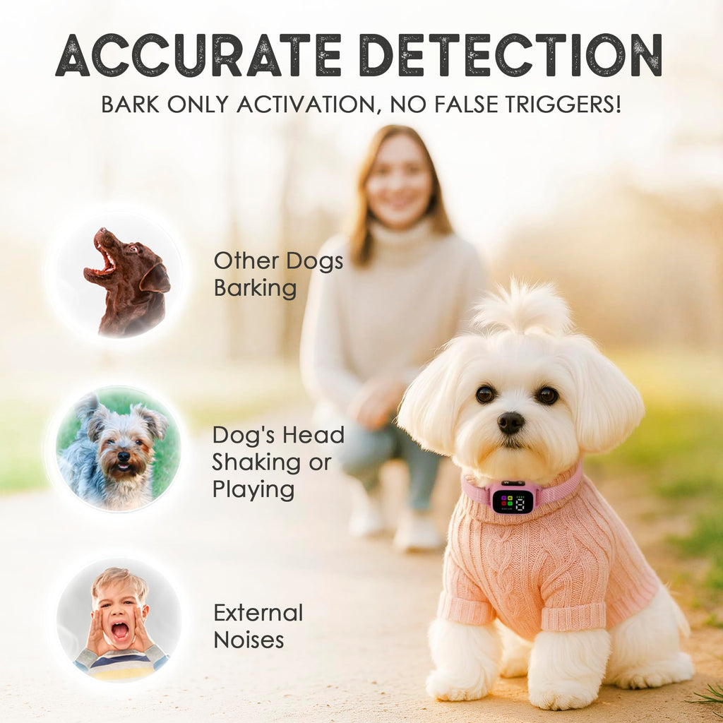 No Shock Rechargeable Bark Collar for Small Dogs 5-15 lbs Y94563