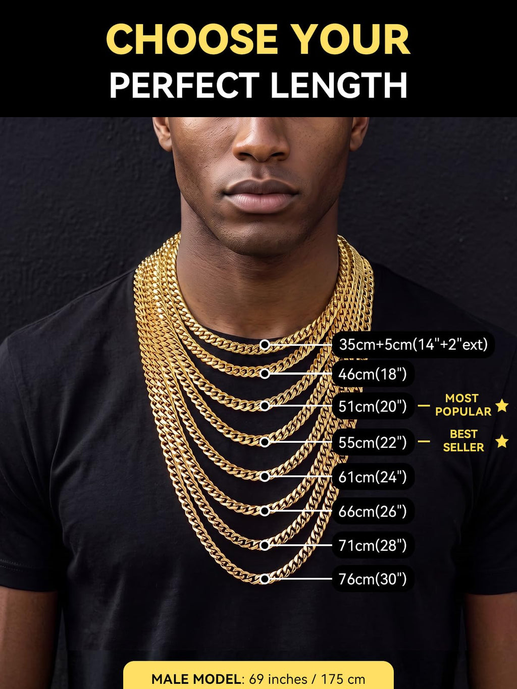 Stainless Steel Cuban Link Chain Necklace X567