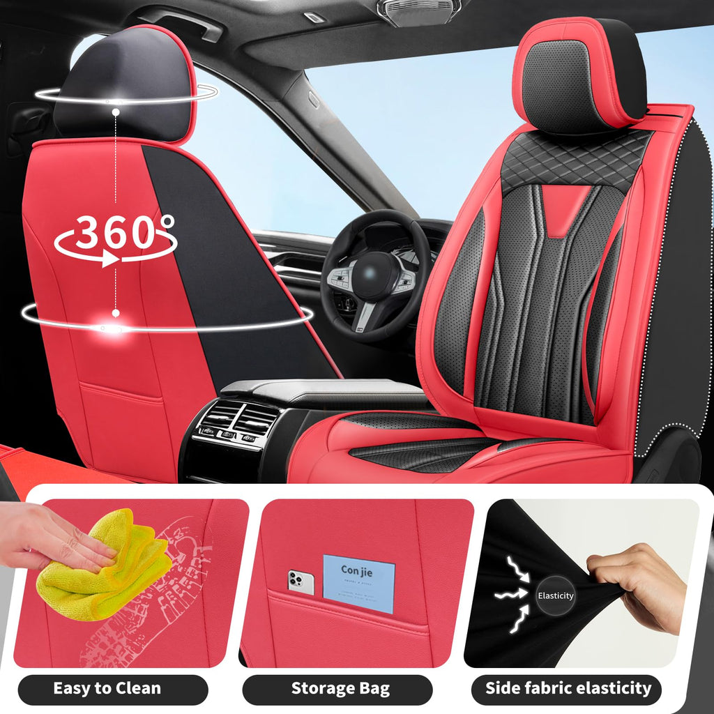 Red & Black Car Seat Covers F103
