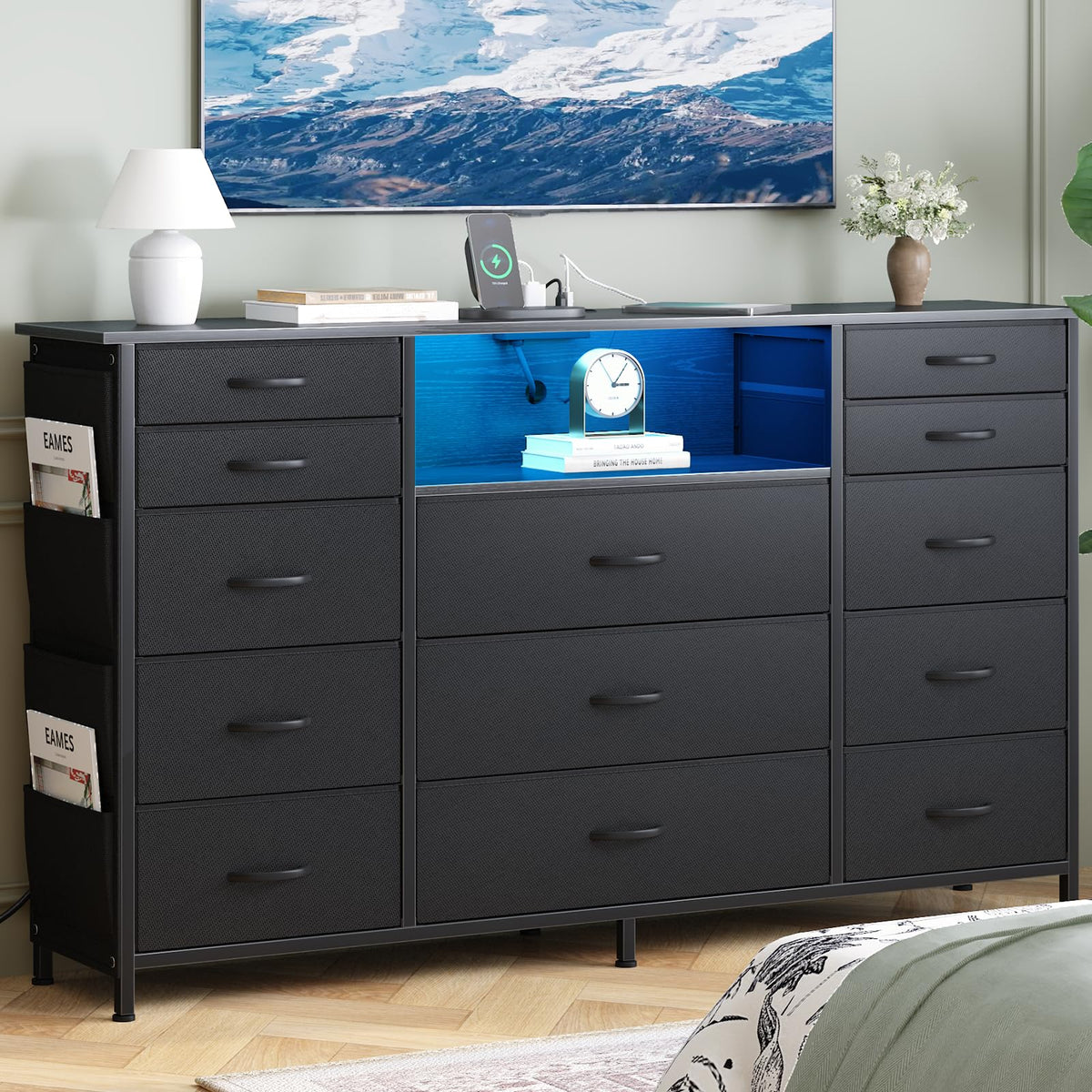 13 Drawer Fabric Dresser W341