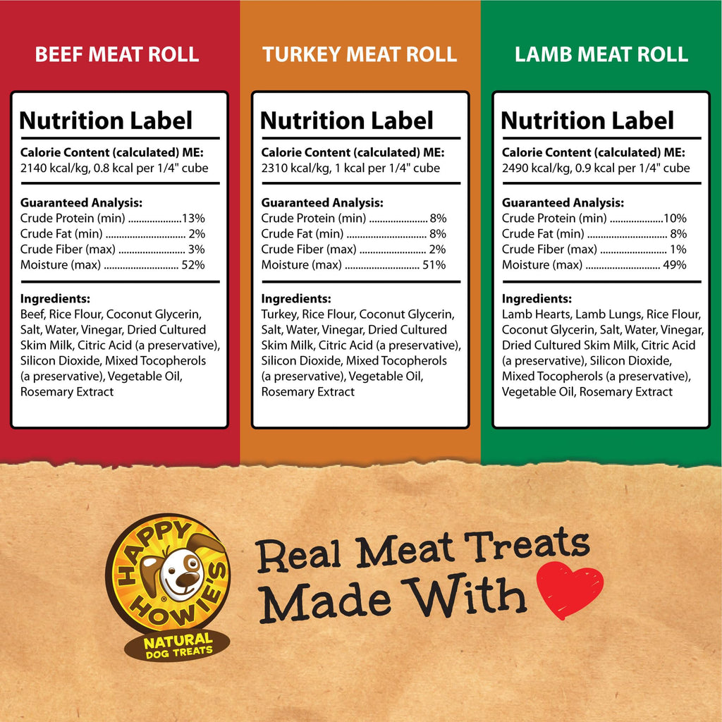 Beef Lamb Turkey Soft Meat Roll Treat 7 Oz (Pack of 3) E6829