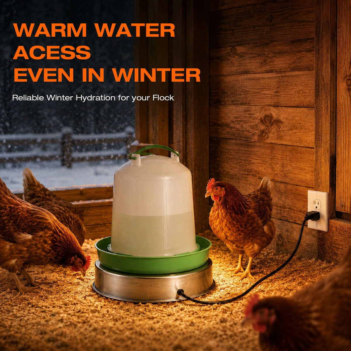 Heated Chicken Waterer 13 Inches T974