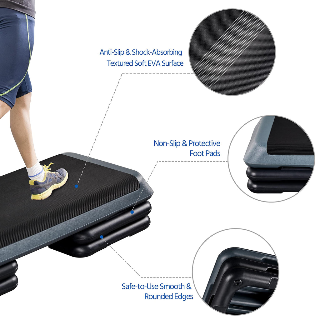 43in 3-Level Adjustable Aerobic Step Platform G28330