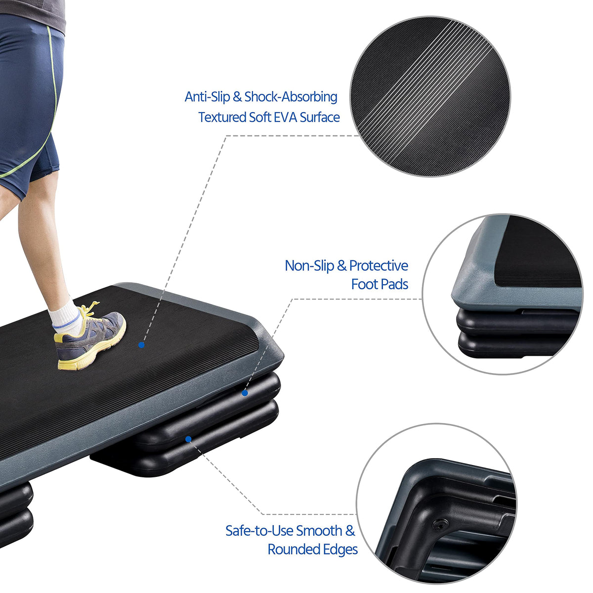 43in 3-Level Adjustable Aerobic Step Platform G28330